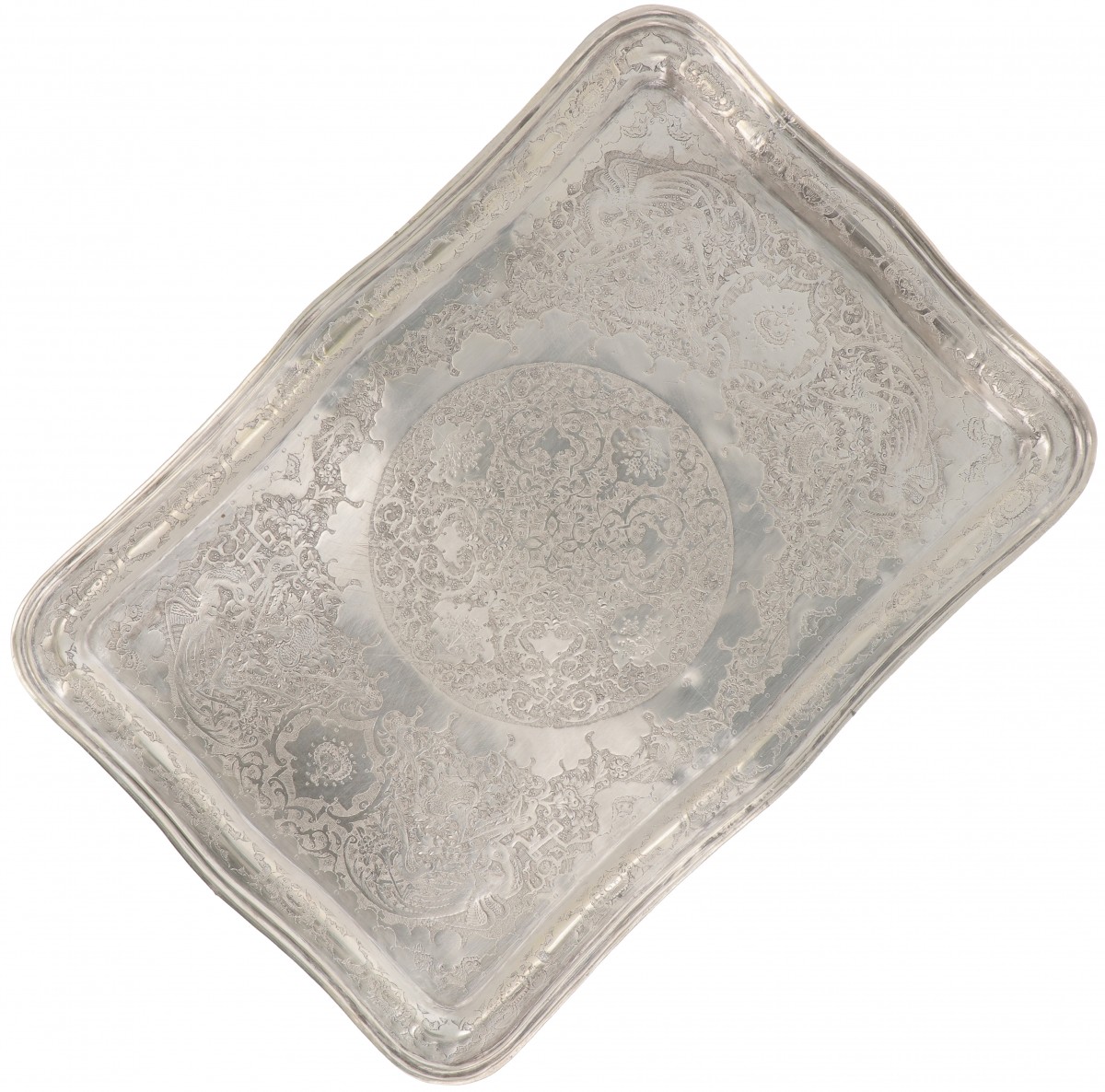 Dienblad zilver.