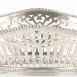 Bonbonmandje zilver.