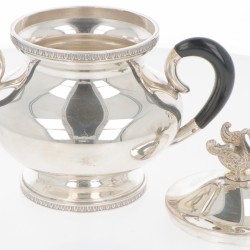 (2) delig roomstel zilver.