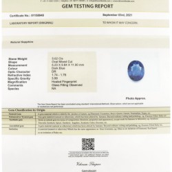 IDT-gecertificeerde natuurlijke saffier 5.62 ct.