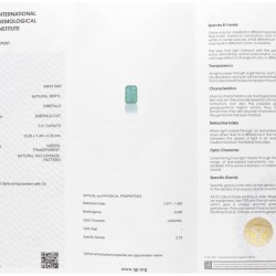 IGI-gecertificeerde natuurlijke smaragd 3.01 ct.