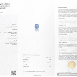 IGI-gecertificeerde natuurlijke saffier 0.60 ct.