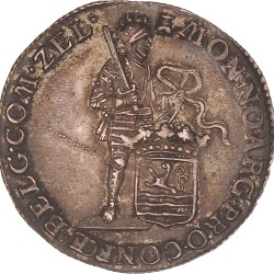 Kwart zilveren dukaat. Zeeland. 1766. Zeer Fraai / Prachtig.