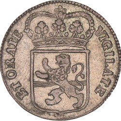 Achtste stuiver of Duit -'Prinsenduit'-. Afslag in zilver. 1767. Zeer Fraai / Prachtig.