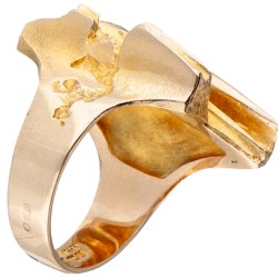 14 kt. Geelgouden 'Tourmaline River' ring door Finse designer Björn Weckström voor Lapponia.