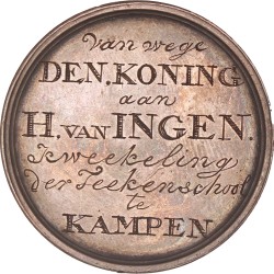 Nederland. Kampen. 1828. Prijspenning voor de tekenscholen.