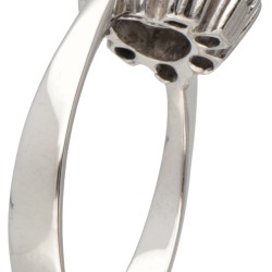14 kt. Witgouden rozet ring bezet met ca. 1.15 ct. diamant.