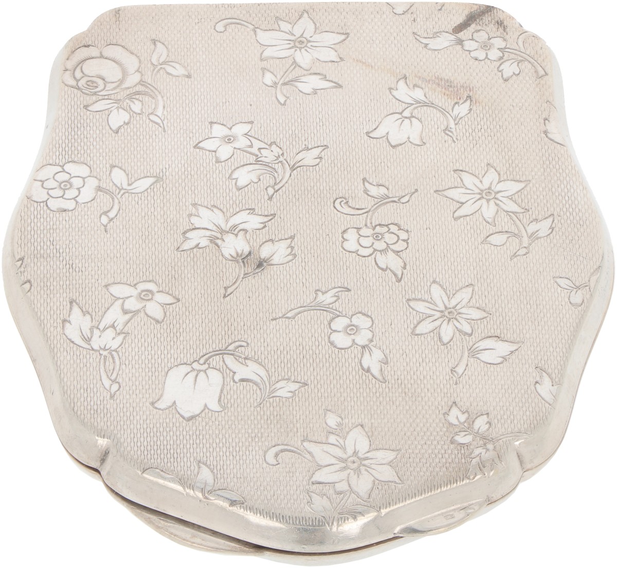 Compact / Poederdoos zilver.