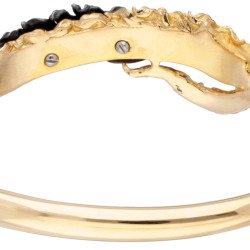 18 kt. Geelgouden Carrera Y Carrera 'Double Horse Head' armband bezet met diamant.