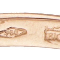 18 kt. Roségouden Bigli 'Mini Chloé' ring bezet met rutielkwarts.