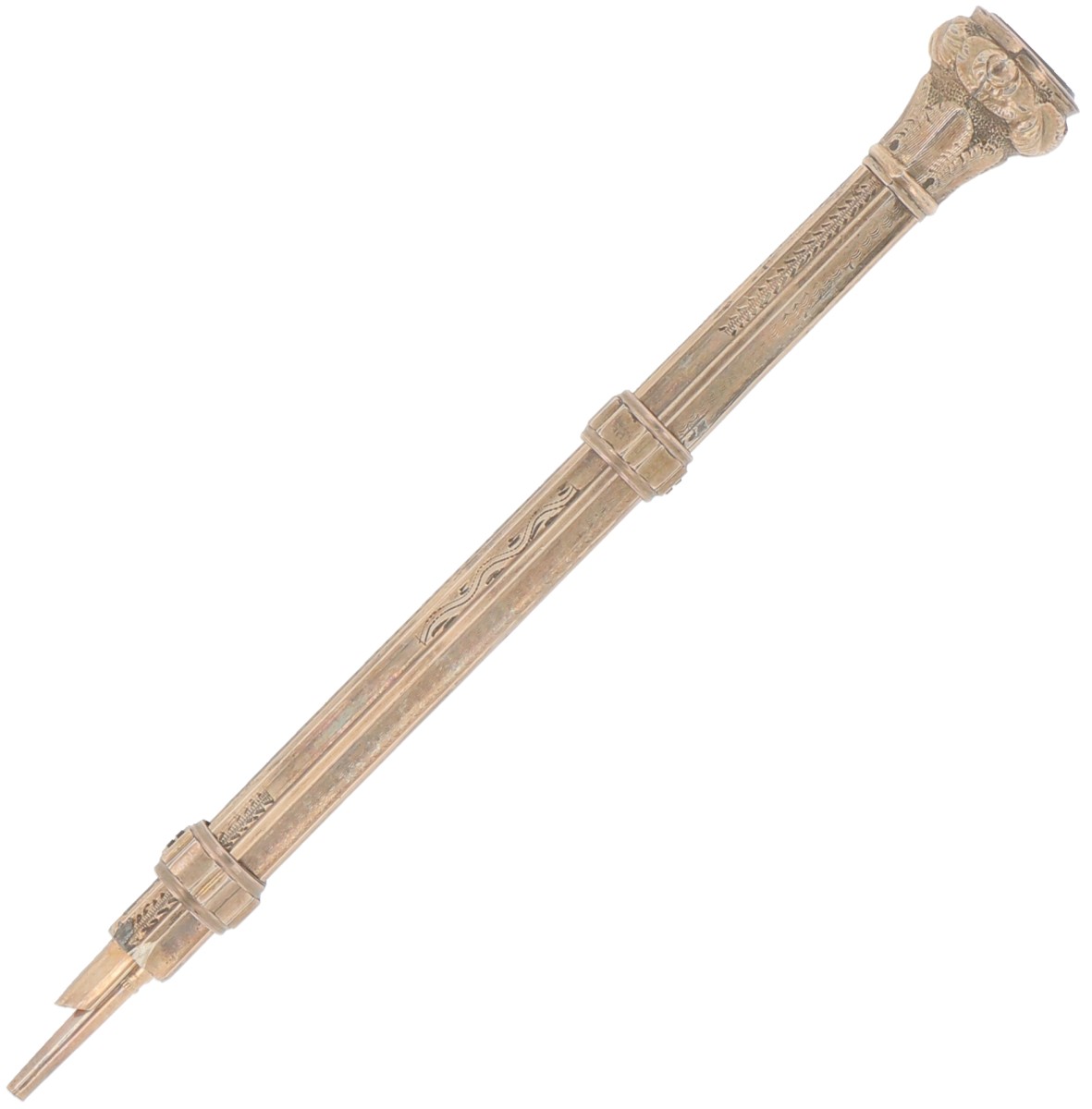 Schuifpotlood / Kroontjespen zilver.