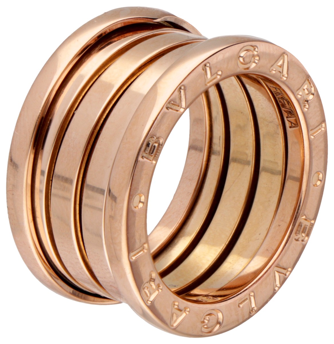 Bvlgari 'B.zero1' 18 kt. roségouden 4-band ring.