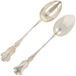 (12) delige set theelepels zilver.