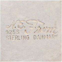 Zilveren N.E. From ring, met onyx - 925/1000.