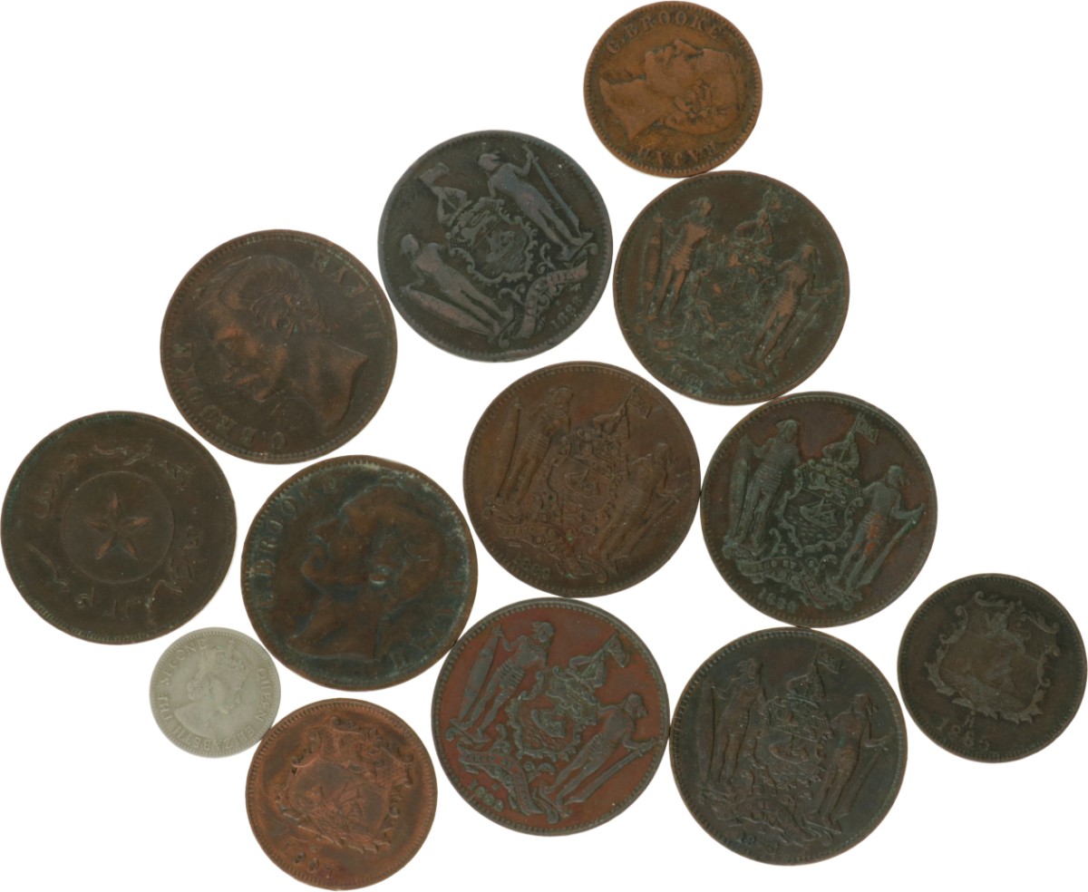 British Colonies. Lot (13) Half Cent to 5 Cents. 19th and 20th Century.