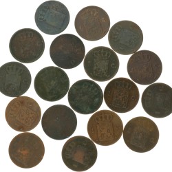Lot (18) 1 Cent. Willem I. 1822 - 1875. Gemiddeld Zeer Fraai.