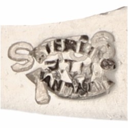 Zilveren design manchetknopen, met abalone schelp - 925/1000.
