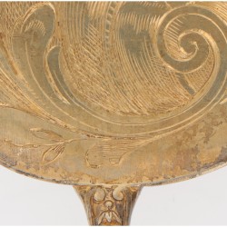 (12) delige set ijslepels & ijsschep zilver.
