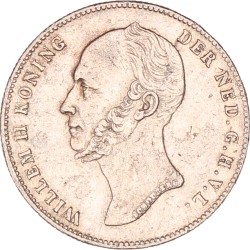VERWIJDEREN UIT DROP ½ Gulden. Willem II. 1848. Zeer Fraai / Prachtig.