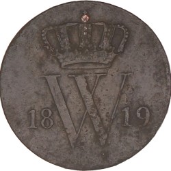 1 Cent. Willem I. 1819 U. Zeer Goed / Fraai.