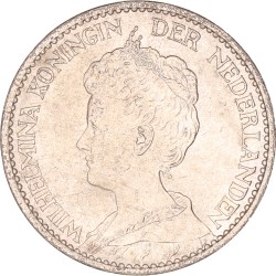 1 Gulden. Wilhelmina. 1917. Prachtig.