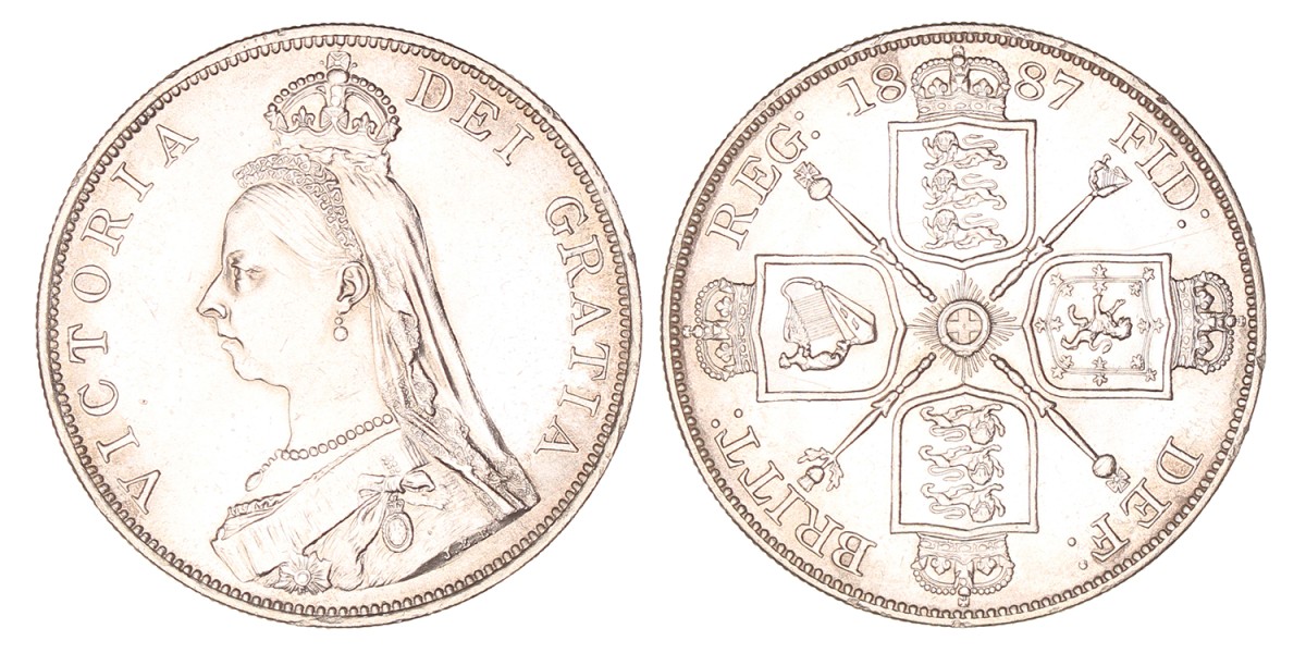 Great Britain. Victoria. 2 Florins. 1887.