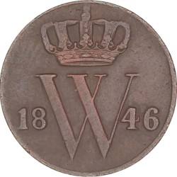 ½ Cent. Willem I. 1846. Zeer Fraai.