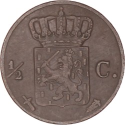 ½ Cent. Willem I. 1846. Zeer Fraai.