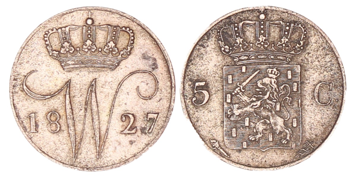 5 Cent. Willem I. 1827 U. Prachtig -.