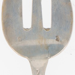 (10) delige set gebaksvorkjes zilver.