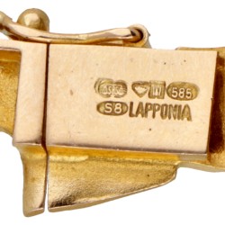 14 kt. Geelgouden 'Calla' collier door Finse designer Zoltan Popovits voor Lapponia.