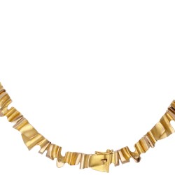 14 kt. Geelgouden 'Calla' collier door Finse designer Zoltan Popovits voor Lapponia.