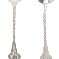 (6) delig lot koffielepels zilver.
