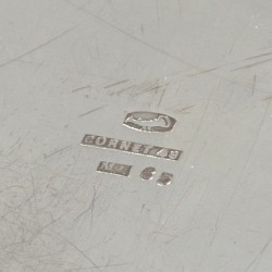 (2) delige set Dienbladen verzilverd.