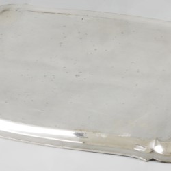 (2) delige set Dienbladen verzilverd.