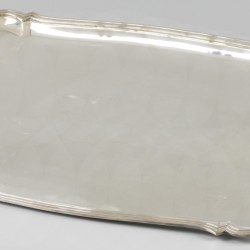 (2) delige set Dienbladen verzilverd.
