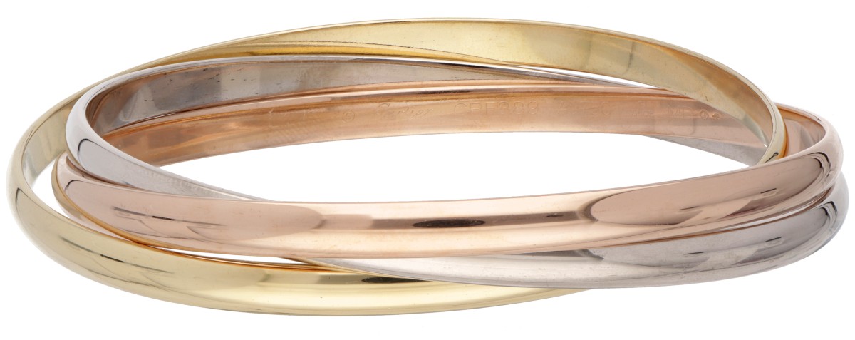 Cartier 'Trinity' 18 kt. tricolor gouden armband.