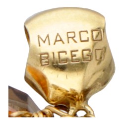 Marco Bicego 18 kt. geelgouden hanger met granaat en rookkwarts.