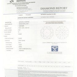 18 kt. Witgouden solitair ring bezet met ca. 1.02 ct. diamant.