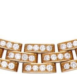 Cartier 'Maillon Panthère' 18 kt. geelgouden collier bezet met ca. 1.20 ct. diamant.