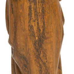 Een eikenhouten beeld voorstellende Madonna met kind, Duitsland, 17e / 18e eeuw.