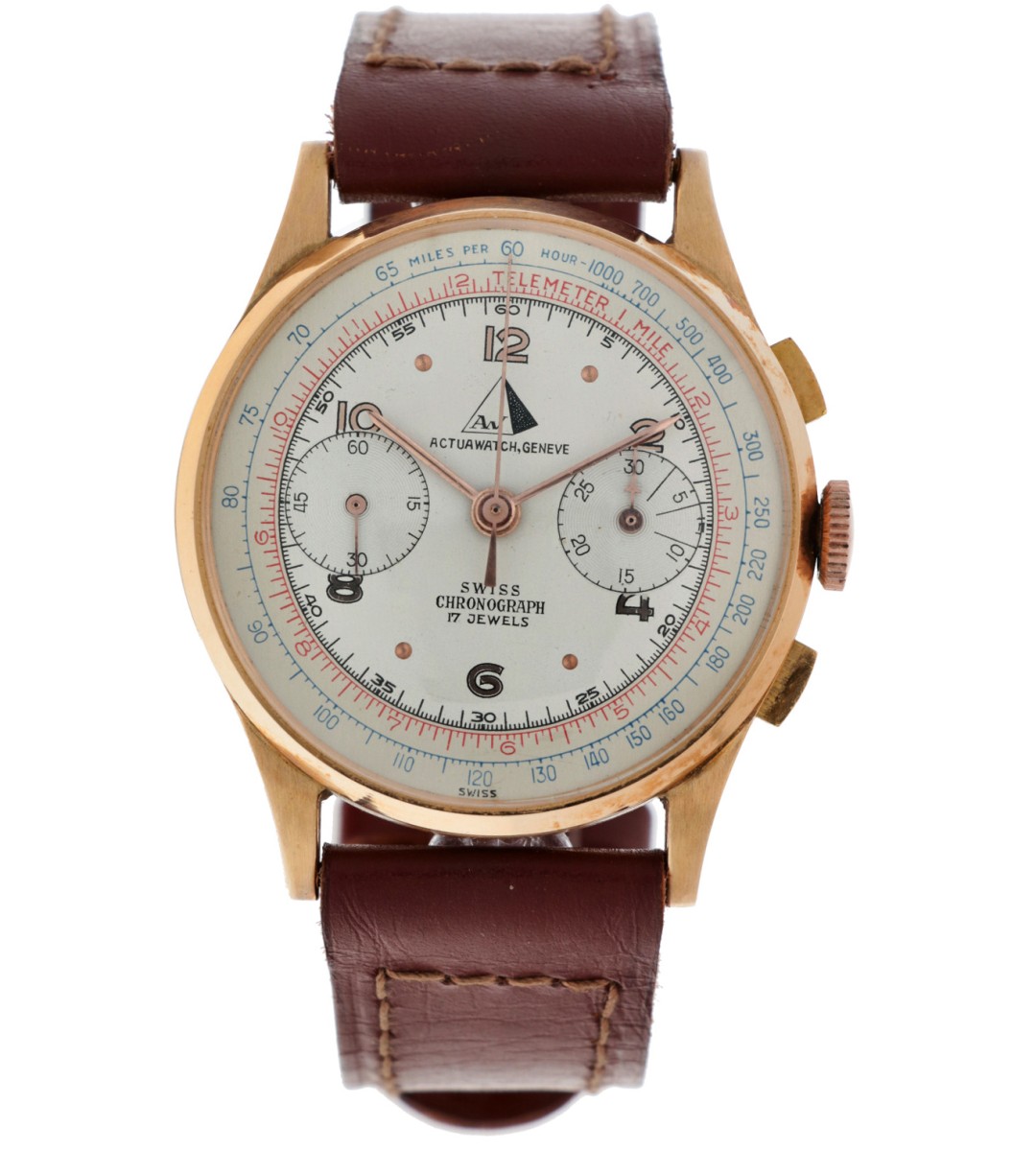 Acuta Watch Geneve Chronograph - Heren polshorloge - ca. 1950.