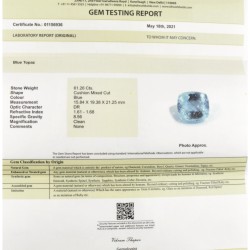 GRA- en IDT-gecertificeerde natuurlijke topaas 61.25 ct.