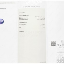 GRA- en ITLGR-gecertificeerde natuurlijke amethist 73.78 ct.