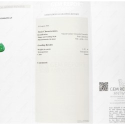 GRA-gecertificeerde natuurlijke tsavoriet granaat 1.43 ct.