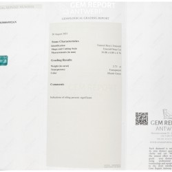 GRA-gecertificeerde natuurlijke smaragd 2.73 ct.