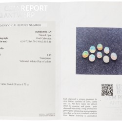 Lot van 8 GRA-gecertificeerde natuurlijke opalen in totaal 4.43 ct.