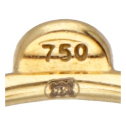 18 kt. Geelgouden no.1515 ring met diamant door designer Regitze Overgaard voor Georg Jensen.