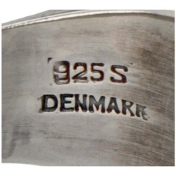 Sterling zilveren no.A110B ring door Deense designer Andreas Mikkelsen voor Georg Jensen.