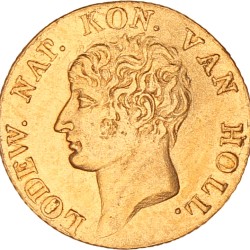 Gouden dukaat (3e type). Lodewijk Napoleon. 1809. Zeer Fraai / Prachtig.